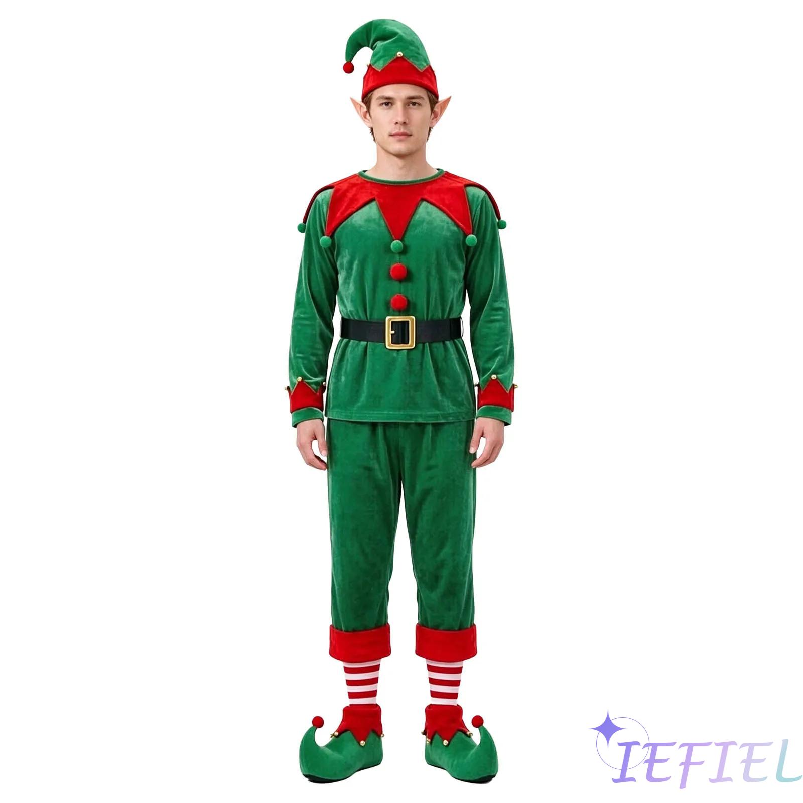 Women Shoes Xxl - Setelan Elf Beludru Natal Unisex untuk
