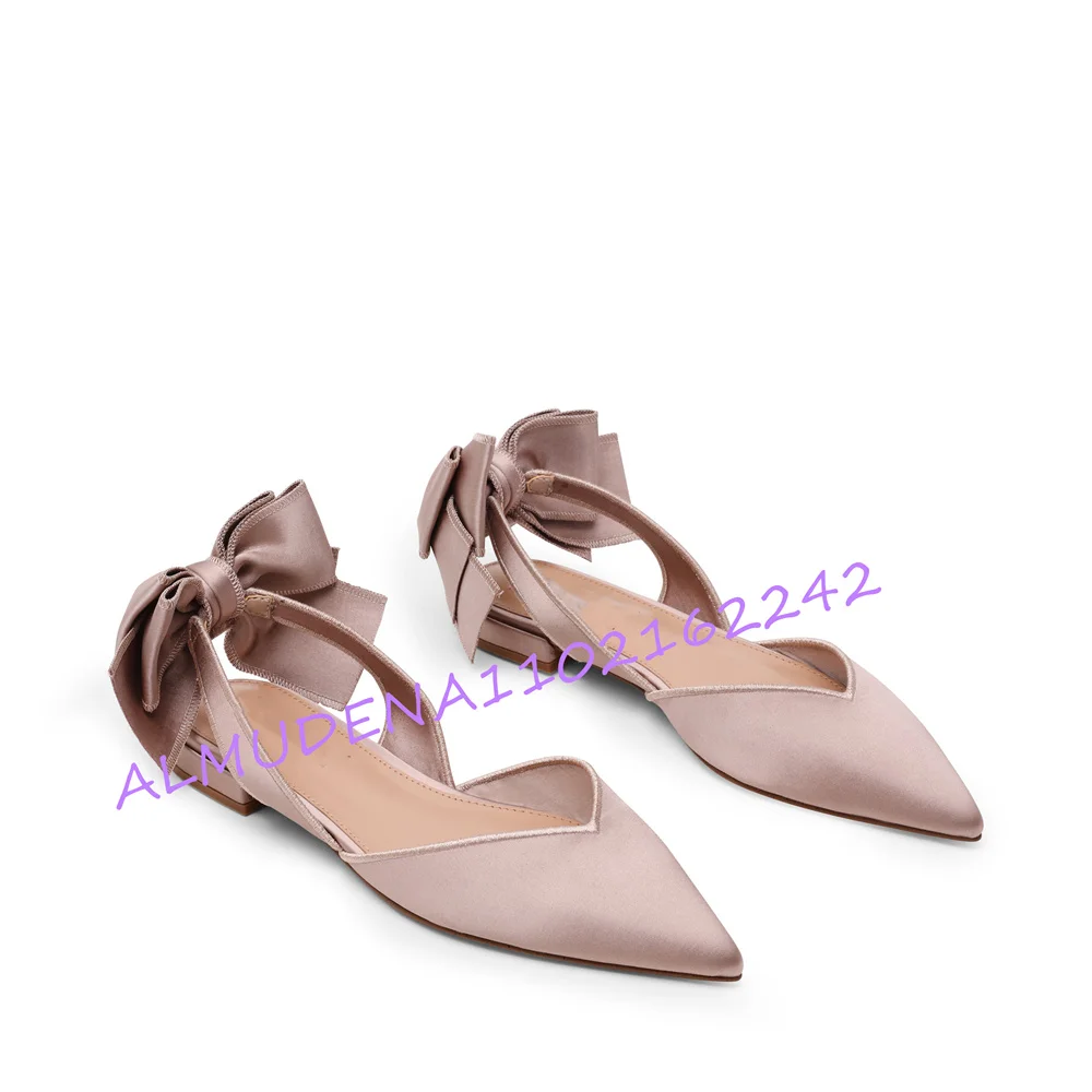 Mule Slip On - Sepatu Flat Wanita Elegan Satin Ujung