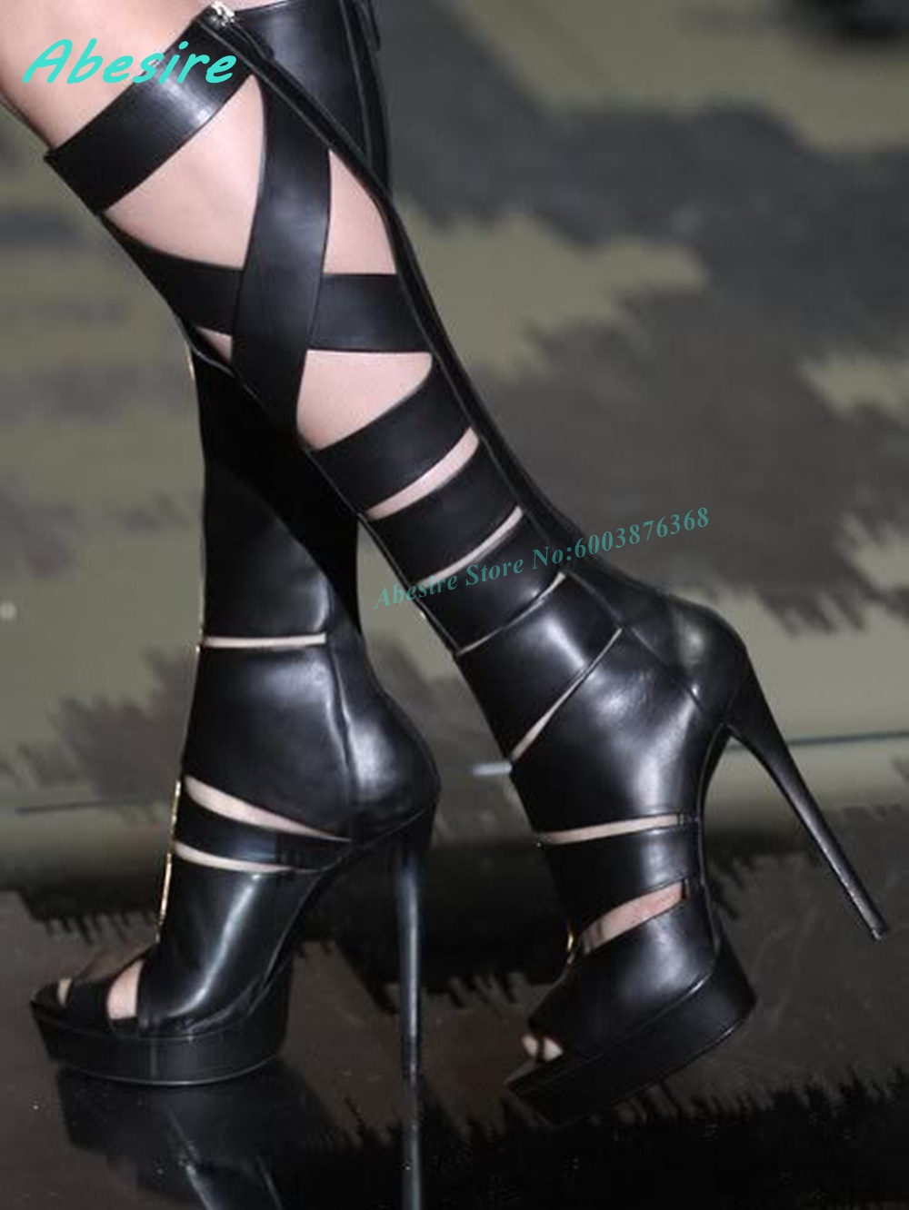 Sandal Kulit Berlubang Model S - Knee High Boots Women ulasan dan harga