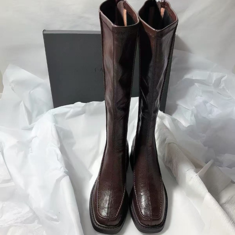 Sepatu Bot Panjang Berujung Bu - Knee High Boots Women ulasan dan harga