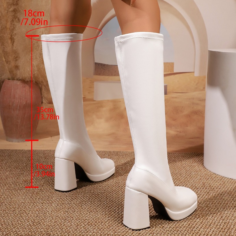 Sepatu Bot Elastis Hak Tinggi  - Knee High Boots Women ulasan dan harga