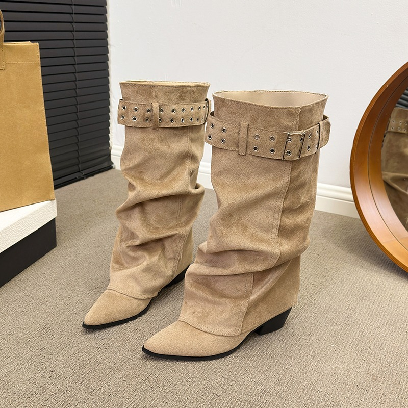 Sepatu Bot Koboi Barat dengan  - Knee High Boots Women ulasan dan harga