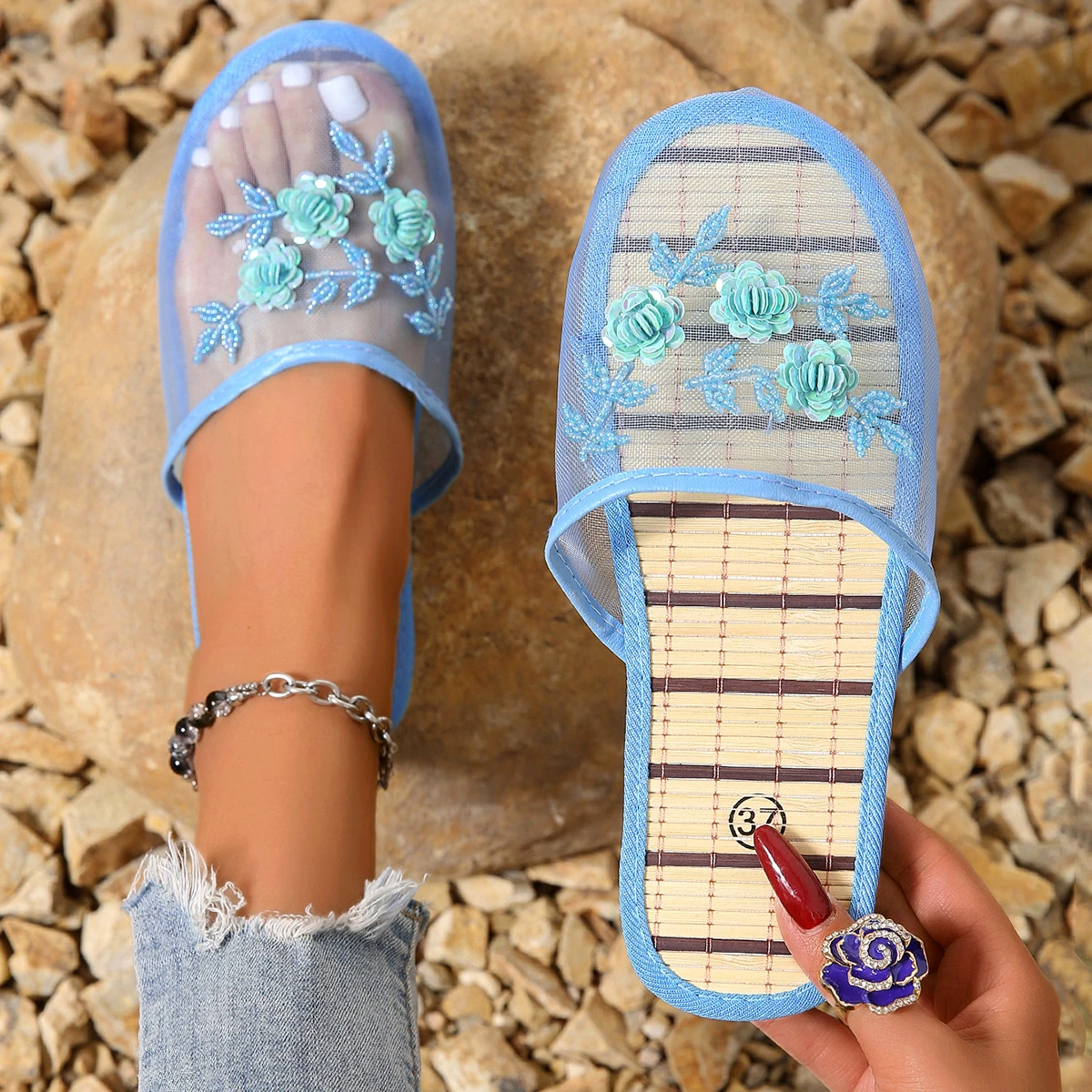 Sandal Selop Wanita Berbahan J - Mule Slip On ulasan dan harga